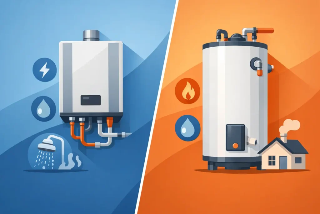 Tankless vs Traditional Water Heater