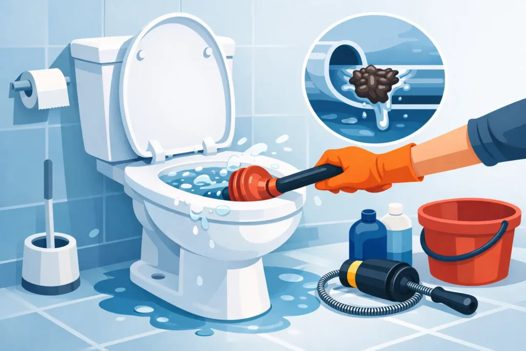 How to Fix a Clogged Toilet Fast